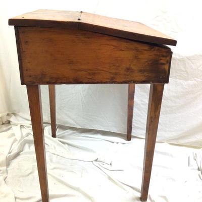 1389 Antique Pine Slant Front Lift Top Desk