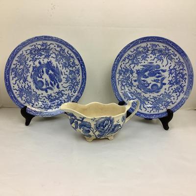 1399 Blue & White Dish lot
