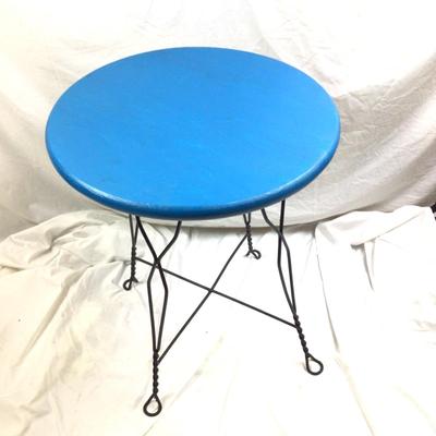 1414 Vintage Wrought Iron Ice Cream Parlor Table