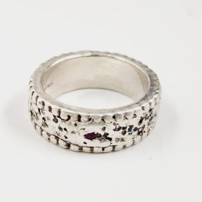 HANDCRAFTED .925 SILVER RING SIZE 6.5