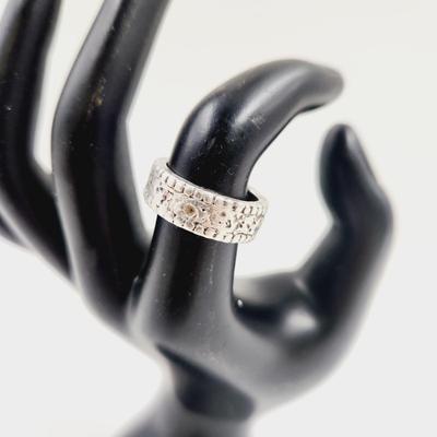 HANDCRAFTED .925 SILVER RING SIZE 6.5