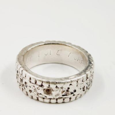 HANDCRAFTED .925 SILVER RING SIZE 6.5