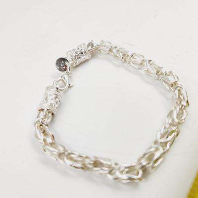 925 SILVER HEAVY BRAIDED BRACELET