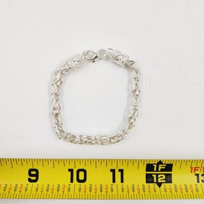 925 SILVER HEAVY BRAIDED BRACELET