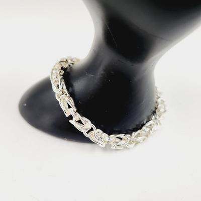 925 SILVER HEAVY BRAIDED BRACELET