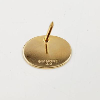 VINTAGE SIMMONS 14K GOLD TIE TACK
