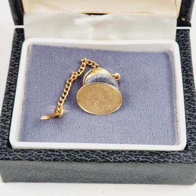 VINTAGE SIMMONS 14K GOLD TIE TACK