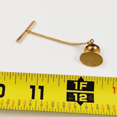 VINTAGE SIMMONS 14K GOLD TIE TACK