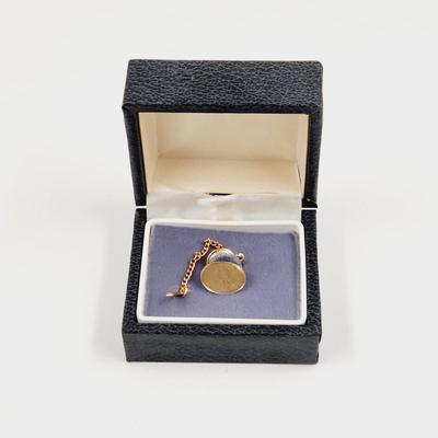 VINTAGE SIMMONS 14K GOLD TIE TACK