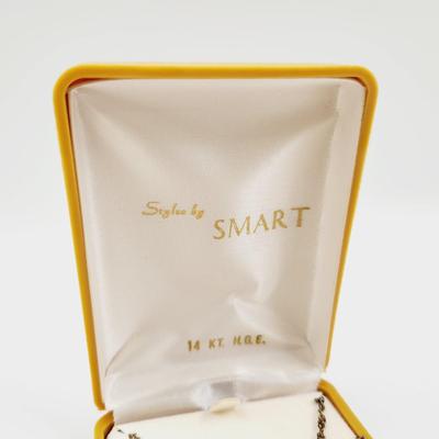 VINTAGE STYLEE BY SMART 14K HGE NECKLACE & EARRING SET