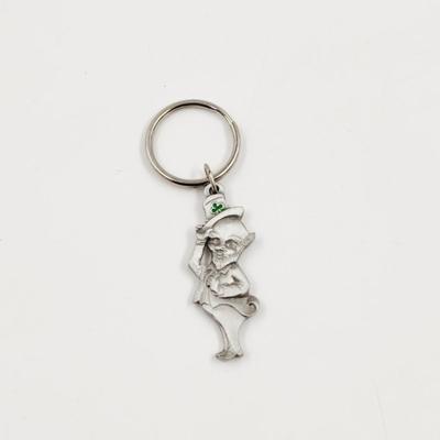 PEWTER LEPRECHAUN KEYCHAIN