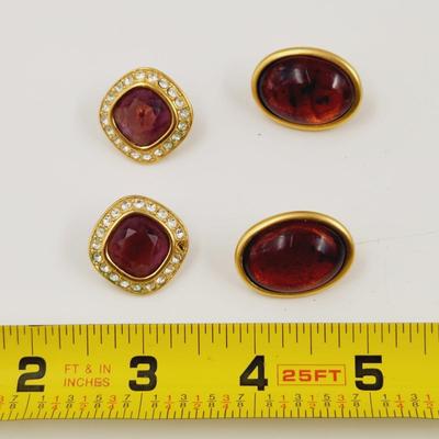 MONET & LCI GOLD TONED CLIP ON EARRINGS BUNDLE