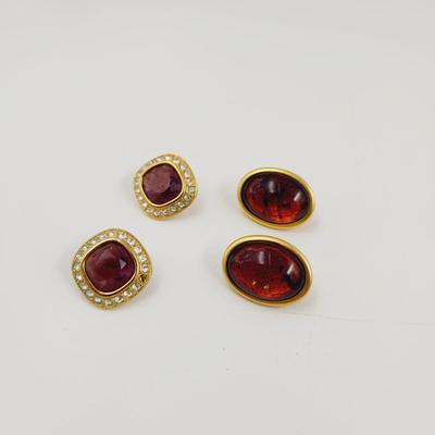 MONET & LCI GOLD TONED CLIP ON EARRINGS BUNDLE