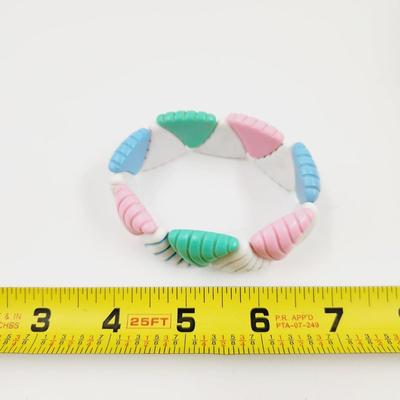 VINTAGE MULTI COLORED STRETCHY BRACELET