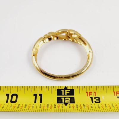 VINTAGE GOLD HINGED BRACELET
