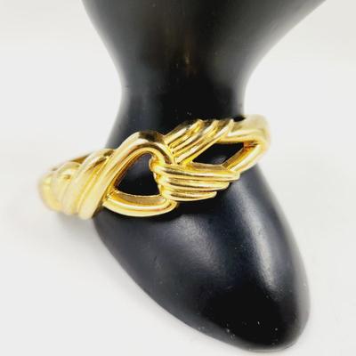 VINTAGE GOLD HINGED BRACELET