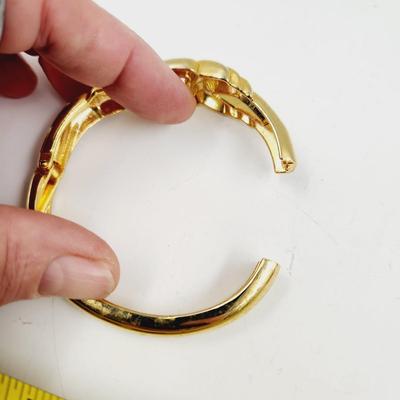 VINTAGE GOLD HINGED BRACELET
