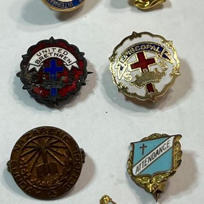 10 Assorted Religious Rosary, Pins and More