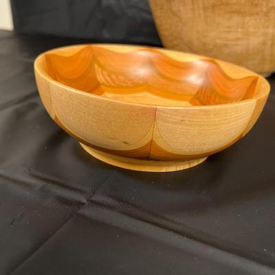 Ken Broadland Spalted Maple Cowichan Valley B.C. Bowl and Hancrafted New Zealand Sovereign Woodware Bowl