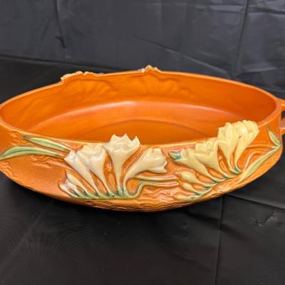 Circa 1940s Lot of 2 Roseville U.S.A. Freesia 466-10 and 669-4