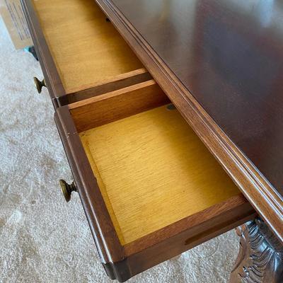 All wood vintage Queen Anne style desk