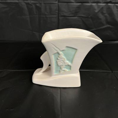 Vintage Roseville U.S.A. 756 Light Blue and White Small Planter or Vase