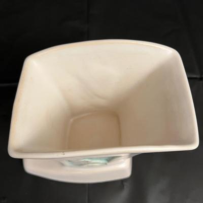 Vintage Roseville U.S.A. 756 Light Blue and White Small Planter or Vase
