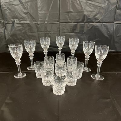 Lot of 16 Rogaska Crystal Shot Glasses and Sherry Glasses