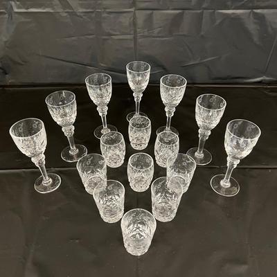 Lot of 16 Rogaska Crystal Shot Glasses and Sherry Glasses