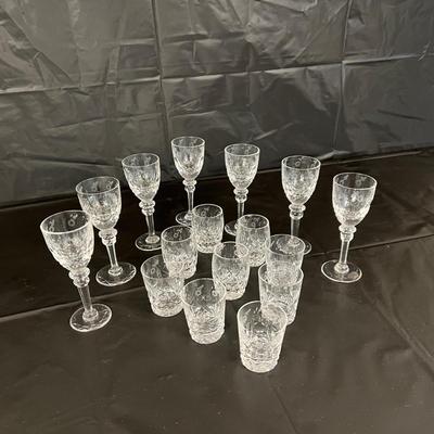 Lot of 16 Rogaska Crystal Shot Glasses and Sherry Glasses