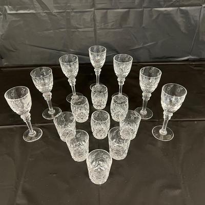 Lot of 16 Rogaska Crystal Shot Glasses and Sherry Glasses