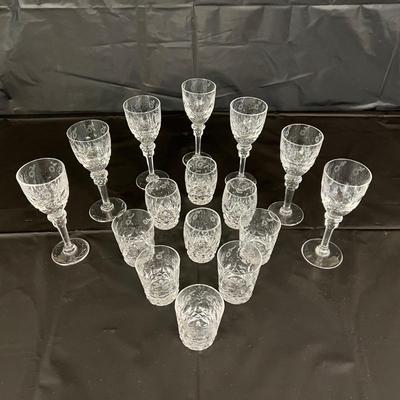 Lot of 16 Rogaska Crystal Shot Glasses and Sherry Glasses