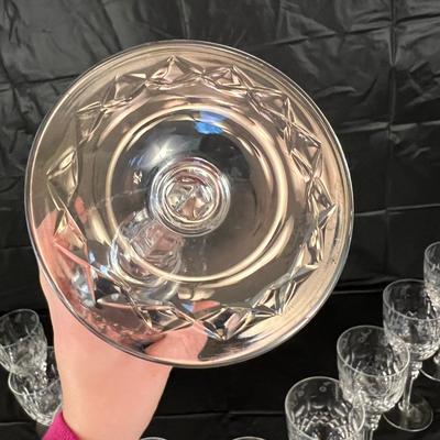 Lot of 10 Rogaska Crystal White Wine Glasses