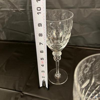Lot of 10 Rogaska Crystal White Wine Glasses
