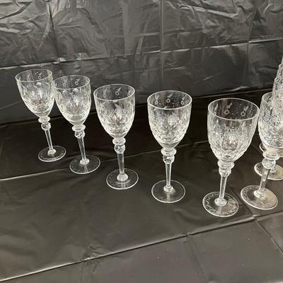 Lot of 10 Rogaska Crystal White Wine Glasses