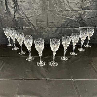 Lot of 10 Rogaska Crystal White Wine or Champagne Glasses