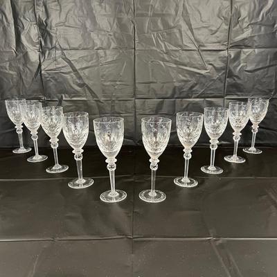 Lot of 10 Rogaska Crystal White Wine or Champagne Glasses