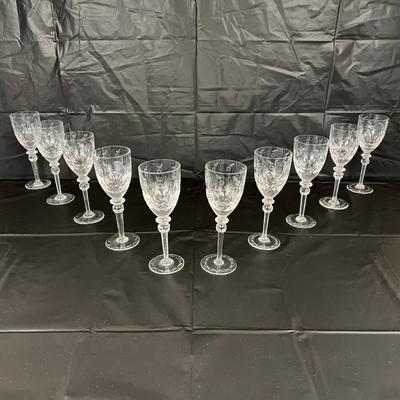 Lot of 10 Rogaska Crystal White Wine or Champagne Glasses