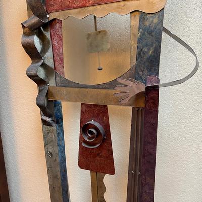 Modern Abstract Art Signed Floor Clock