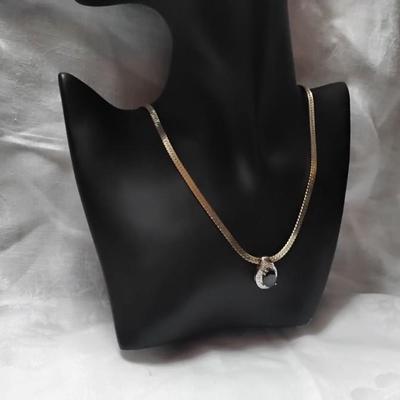 Large Impressive Ross Simons Sapphire And Diamonds 24" Gold Vermeil