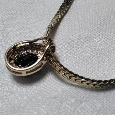 Large Impressive Ross Simons Sapphire And Diamonds 24" Gold Vermeil