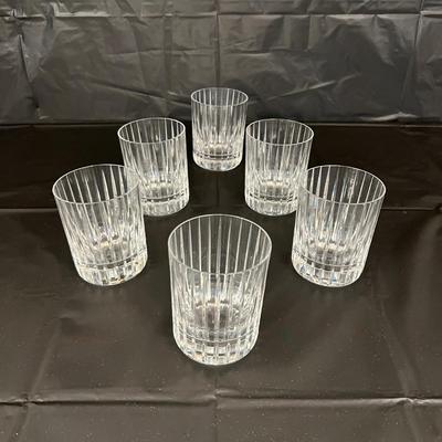 Lot of 6 Baccarat Harmonie Crystal Tumbler Glasses
