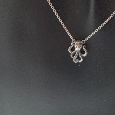 Roma Octopus Adjustable 16"  925 Necklace
