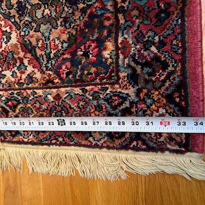 Lot of 2 Antique Art Nouveau 1930s Runner Accent Rugs