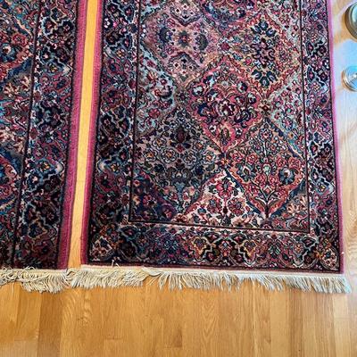 Lot of 2 Antique Art Nouveau 1930s Runner Accent Rugs