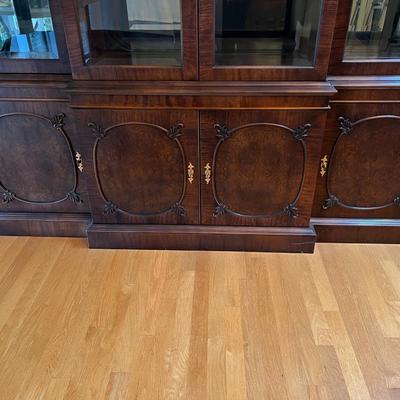 Gorgeous Vintage Century Hickory Wood Lighted Display Cabinet