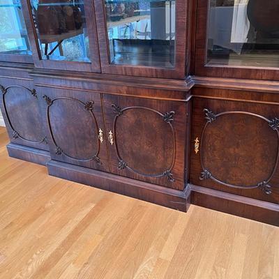 Gorgeous Vintage Century Hickory Wood Lighted Display Cabinet