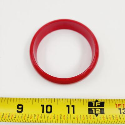 VINTAGE RED PLASTIC BANGLE BRACELET