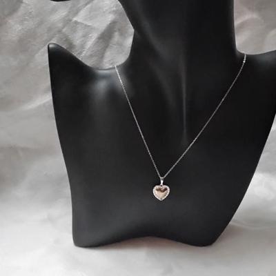 Pretty Puff Heart 925 18" Necklace