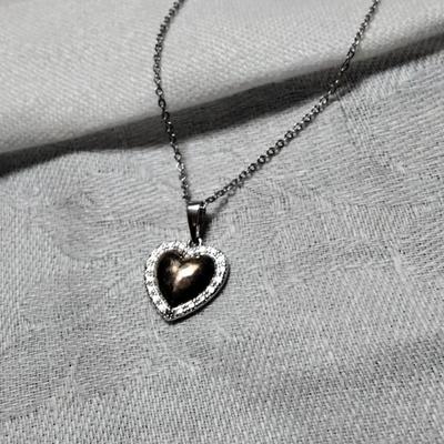 Pretty Puff Heart 925 18" Necklace